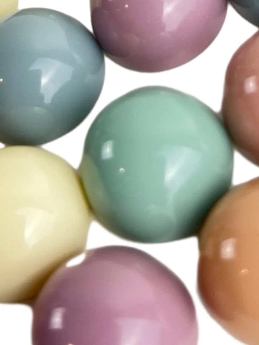 80 pc. Cabochon Lot Pastel Colors Flat Back Resin Plastic 17.5mm